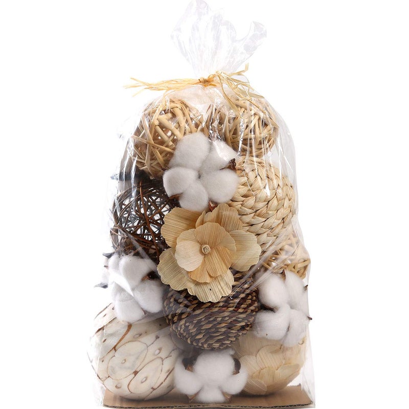 CIR OASES Decorative Balls Assorted Spherical Rattan Twigs Wicker Balls Cotton for Bowl and Vase Filler Balls Spheres Orbs Filler Centerpiece Home Decor - Image 1